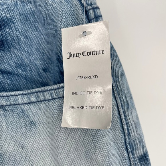 JUICY COUTURE Indigo Relaxed-Fit Tie-Dyed Button Fly Jeans Size 30 NWT - Picture 7 of 13